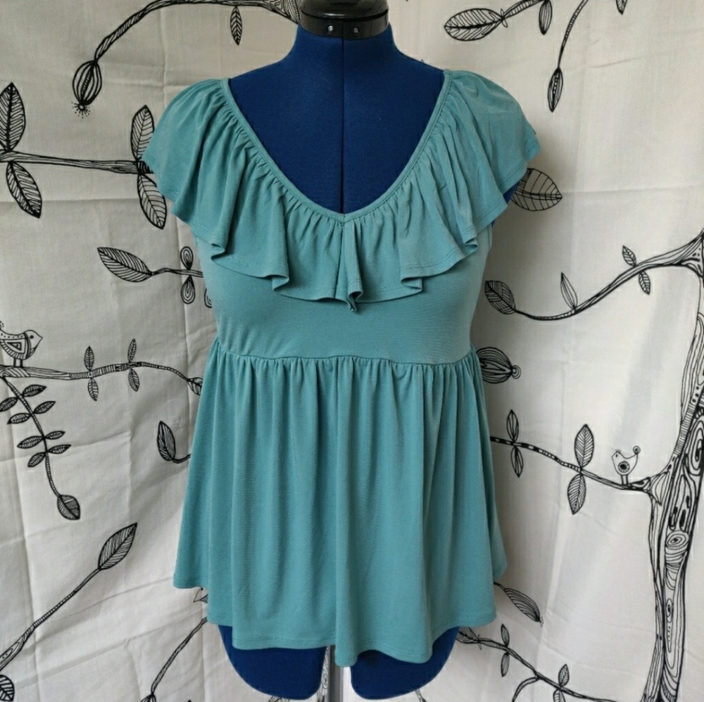 Torrid - Sea green babydoll tank